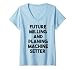 Womens Future Milling And Planing Machine Setter V-Neck T-Shirt
