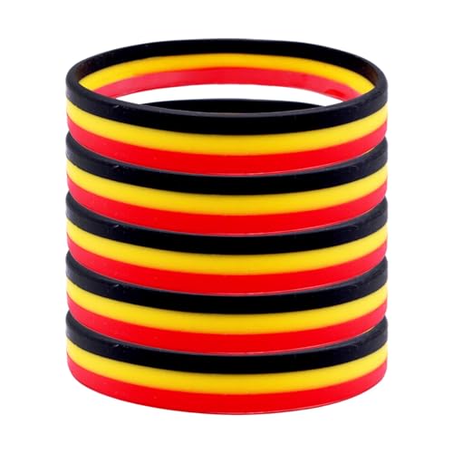 Deutschland Armband Silikon,5 Stück Deutschland Fanarmband Fanartikel Em 2024 Fanartikel Deutschland Fan Silikon Armbänder Fußball EM 2024 Armband Armband Silikonband Deutschland (5pc)
