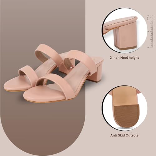 Image of TRASE Block Heels Sandals For Women, Sassy-I Stylish & Comfortable Footwear