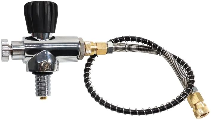 Miniatura 6 de TUXING Compresor de aire PCP de 4500 psi, estación de llenado de paintball PCP de alta presión válvula de acero inoxidable HPA CO2 tanque DIN