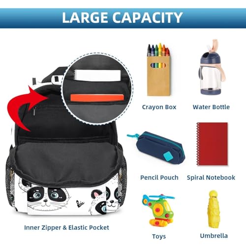 Sac à dos chat et panda léger pour éviter le mal de dos enfant - 5