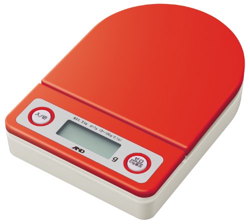 A&D �f�W�^���z�[���X�P�[�� 3kg ���b�h UH-3202-R ��Ђ傤��:3000g �ŏ��\��:0.1g(0.5~100g)/1g(2~3000g)��