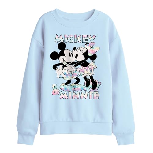 Sweat Disney adolescent fini les vêtements ternes pull tie dye bleu clair