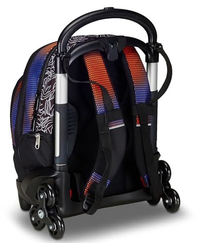 Seven Trolley Scuola Flex 3 Ruote, Blu, Shadefull Boy, 3 In 1, Triplo Uso, Zaino Con Carrello Sganciabile, Tasca Porta Borraccia E Crossover System, Zaino Scuola Viaggio, Bambino Ragazzo - 5