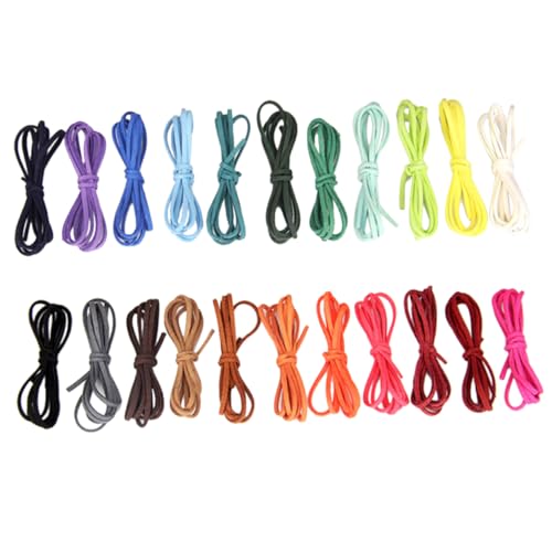 Cordón de cuero de imitación flexible para tejer joyería DIY resistente 2
