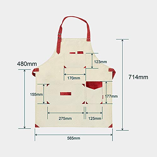 Berry&Bird Canvas Garden Apron With Pockets For Women & Men Waterproof Aprons Adjustable Neck Heavy Duty In Kitchen Cooking Outdoor Gardening #TOP1