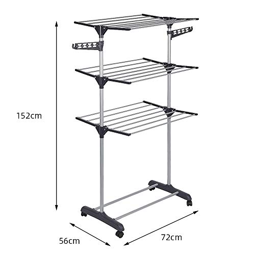 Étendoir à linge pliable et séchoir à linge intérieur extensible