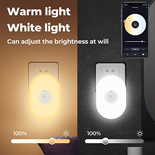 Yifan Smart Dimmable Night Light, Motion Sensor Night Light Plug Into Wall, Dating Romantic Color Changing Light With Voice Control And Schedule, Work With Alexa Google Home Tuya Smart Life #TOP2