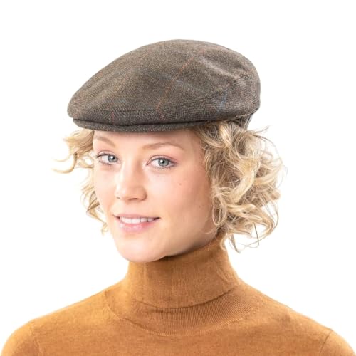 Lipodo Kids Checked Flat Cap Kids Olive 6 5/82