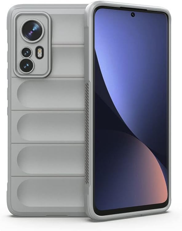 Xiaomi 12 Pro Case, EabHulie Flexible TPU Silicone Non-slip Shock-Absorbent Case Cover for Xiaomi 12 Pro Grey