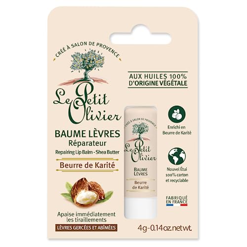 LE PETIT OLIVIER - Baume Lèvres Réparateur - Beurre de Karité - Répare & Apaise - Lèvres...