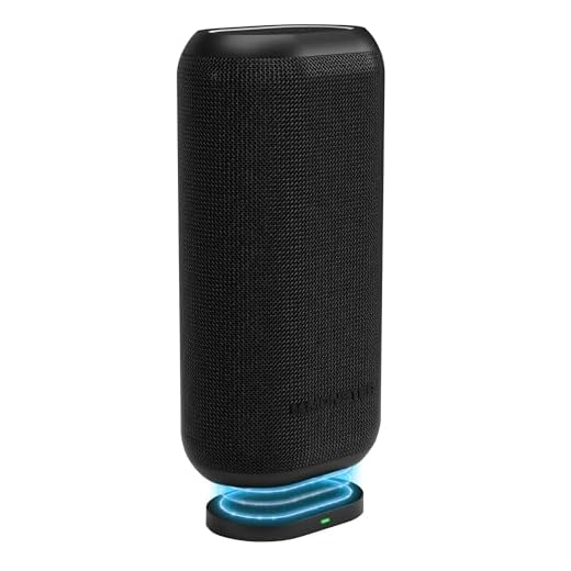 Monster DNA Max Portable Bluetooth Speaker, Wireless Loud Portable Speaker with 360 Omnidirectional Bass Sound, IP67 Waterproof- for Travel, Indoor and Outdoor Party Events, and Home Use, Black