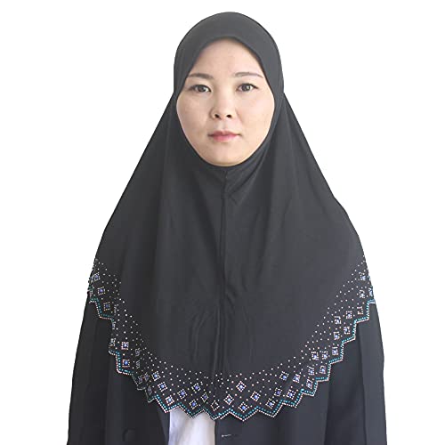 Instant Hijab Scarf for Women Muslim Women Clothing Headscarf for Girls with Czech Rhinestone3