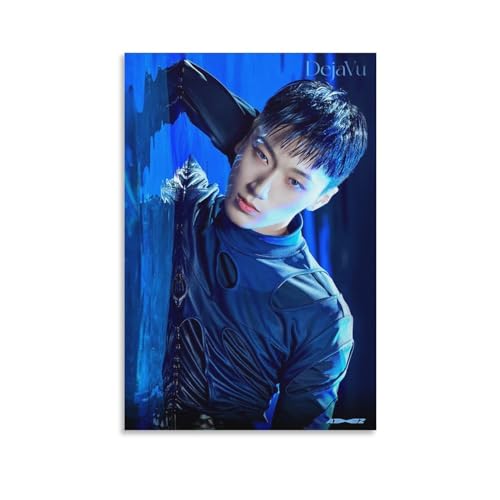 SAN サン Ateez エイティーズ ZERO FEVER Part 3 DEJAVU 音楽 商品キャンバスポスター寝室の装飾スポーツ風景オフィスルームの装飾ギフトキャンバスポスター壁アートの装飾リビングルームの寝室の装飾のための絵画の印刷 12x18i