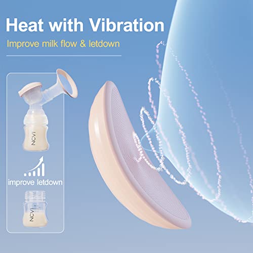 Image of NCVI Lactation Massager, 2-in-1 Heat & Vibration for Clogged Ducts, 2-Pack