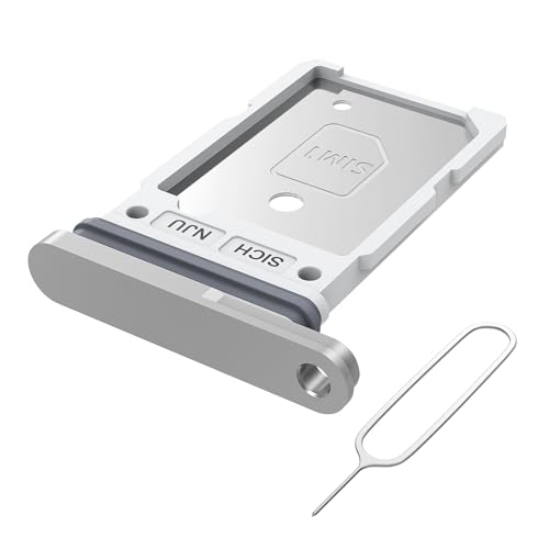 MMOBIEL Bandeja Dual Tarjeta SIM Compatible con Samsung Galaxy S25 Ultra   Recambio Soporte Bandeja Tarjeta SIM   Incluye Herramienta de Extracción y Anillo Goma Impermeable   Plata