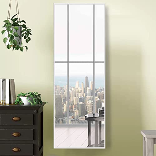 Neutype 59"X16" Full Length Mirror White Mirror Full Length Wall Mirror Floor Mirror Bathroom Mirror Large Mirror Wall-Mounted Mirrors Aluminum Alloy Frame Shower Mirror #TOP6
