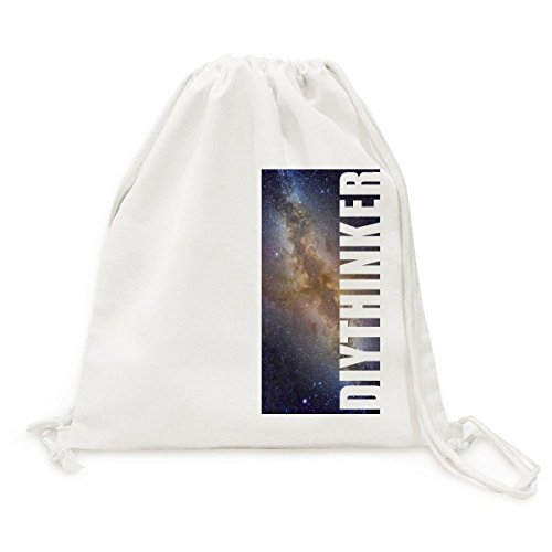 Sac cordon Toile Galaxy jaune illustration univers artistique