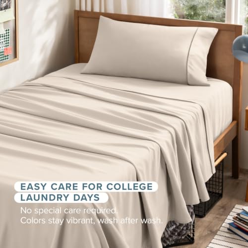 Bare Home Twin XL Sheet Set - 1800 Ultra-Soft (Twin XL, Sand) by Bare Home - Used condition - Image 7