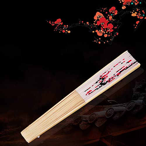 Lyart 12Pcs Delicate Cherry Blossom Design Silk Folding Hand Fan Wedding Favors Gifts,Fan Girls, Ladies, Church Wedding Gift, Party Favors, Diy Decoration Music Festival, Party, Parade, Cherry #TOP6