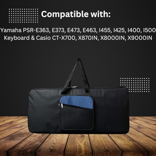 Image of MOCKING BIRD 40inch Padded Piano Keyboard Cover Bag Durable Waterproof Compatible with Casio Ct-X870In,Ct-X8000In,Ct-X9000 and Psr-I400,Psr-I500,Psr9000,Psr 8000 Portable Piano Keyboard Bag