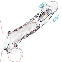 Sex Spielzeug für Die Männer Penishülle，21.8cm Klar Penismanschette Cock Ring Extender, Ultra-Soft Penis Vibrator Sex Spielzeug für Paare Penishülle für Paare Penisverlängerung (jede Größe)