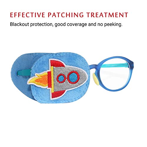 Astropic 2 adesivos oculares para crianças | Remendos oculares para meninos | Remendos de olho médic