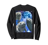 Photo Gallery 3 manatees moon sea cow lover divertente sirena paffuta felpa Photo Gallery 3 manatees moon sea cow lover divertente sirena paffuta felpa