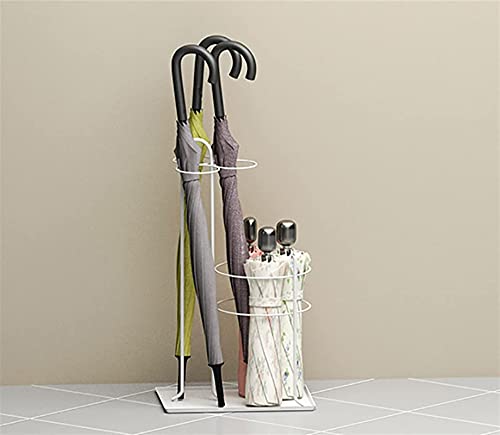 Porte-parapluie en métal noir NSLFA support ventilé de rangement pour la maison - 3