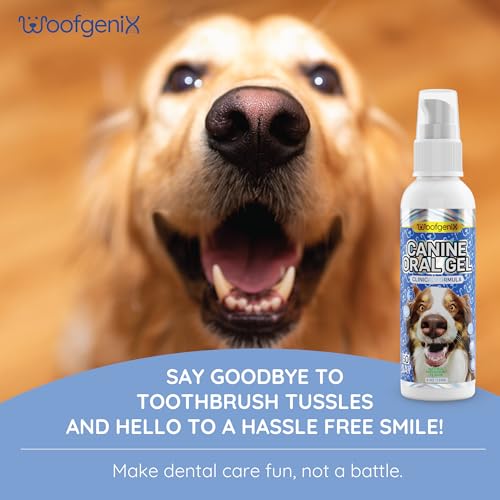 Image of Dog Teeth Cleaning Gel - Canine Tooth Brushing Alternative - Vet Reviewed to Eliminate Plaque, Tartar & Bad Breath - Breath Freshener - Natural Peppermint (60 Day Supply)