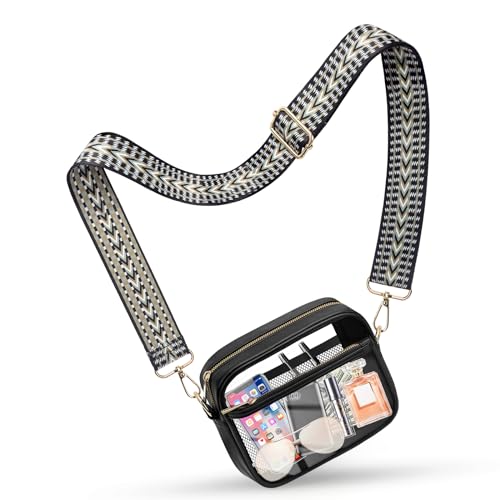 KETIEE Clear Bag for Stadium Events, Clear Crossbody Bag Stadium