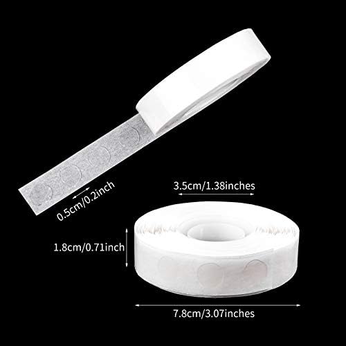 Aneco 500 Pieces Clear Balloon Glue Points Removable Adhesive Dots Double Sided Glue Points Stickers Non Trace Adhesive Glue Tape for Craft Supplies Decoration, 500 Pieces Per Roll