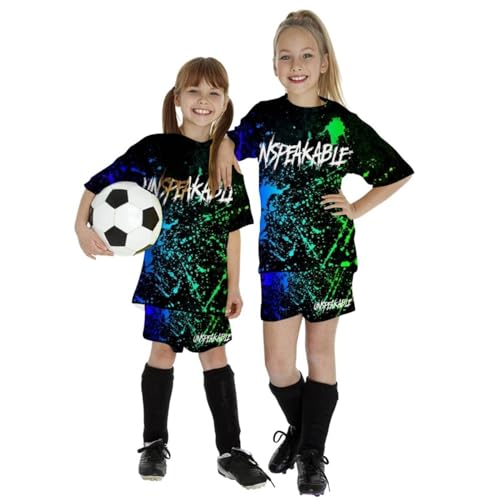 Boys and Girls Short Sleeves and Short Short Clothing Sets Game Summer T-Shirt