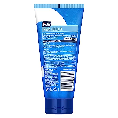 VO5 Mega Hold 24 hour extra strong control Styling Gel for perfectly groomed controlled natural hairstyle 200 ml Multi Buy (6) - Image 2