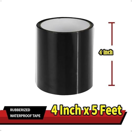 Aputue Koli Bandı, 10 cm x 150 cm Kauçuklu Su Geçirmez Bant, Elektrik Bandı, Yapışkanlı Yalıtım Bandı, Güçlü Yapıştırıcı ve Suya Dayanıklı Yüzey, İç/Dış Mekan Kaydırmaz Koli Bandı - Görsel 2