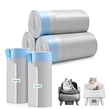 Picture of 150 Count Cat Litter Box Bags for Petpivot Autoscooper 11 NeakasaM1 Open-Top Self-Cleaning Cat Litter Boxes, Leak-Proof Drawstring Trash Bags Replacement, Unscented, 27" x 13", Holds 23 lbs