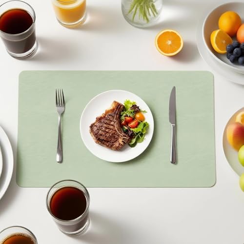 Set de table double face bicolore en similicuir premium durable