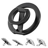 Soporte Anillo Magnético Movil para MagSafee, Agarre Magnético Móvil para MagSafe con Doble Bisagra Mejorada Anillo Metálico para iPhone 17, 16, 15, 14, 13, 12, 11 Pro MAX, Android