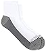 Fruit of the Loom Big Boys' 10 Pack Half Cushion Ankle Socks, White/Grey, Shoe Size: 3–9 (Large)