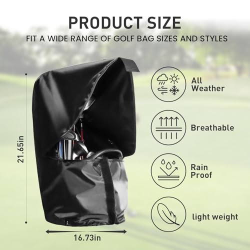 Bolsa de golf impermeable con capucha de lluvia XJBTBA para proteger tus palos 7