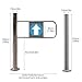 Supermarket Swing Gate Automatic Closing, Self-Closing Industrial Fence with Post Mount Metal One-Way Door for Warehouse and Malls(Silver-R,100cm/39in)