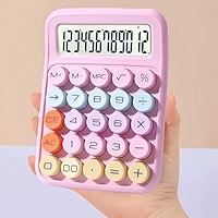 Desktop Calculator Cute Candy Color – 12 Digit Standard Basic Calculator, Cute Desk Calculator Dopamine Color Design, As A Gift For Colleagues, Kids, Classmates(Tawny - View #10