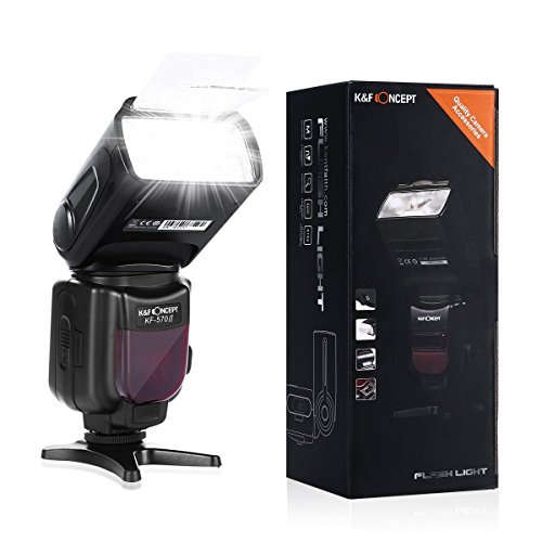K&F Concept Camera Flash, Kf-570 Ii Speedlite With Lcd Display Universal Flash Compatible With Canon And Nikon Dslr Cameras #TOP23