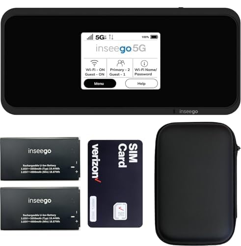 5G Mobile Portable WiFi | Verizon Wireless Jetpack Inseego MiFi M2100 | Free VPN Mobile Hotspot for Travel | Unlocked Globally | Speed Up to 2,7 Gbps | Use 8 hrs | EVDO-LINK Bundle - Verizon Sim Card