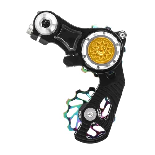 シンプルなインストールチェーンガイドシステムシングルスピードダブルプーリーホイールアルミ合金サイクリング部品アルミ自転車テンショナー