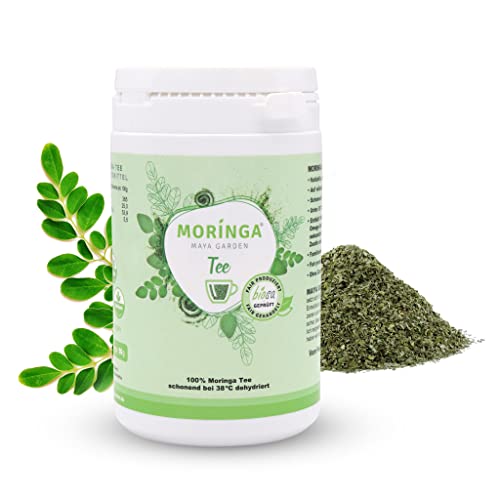 Moringa Tee 50 g, lose aus schonendst dehydrierten Moringa Blättern, lichtgeschützt verpackt, Teeblätter sind ohne Teebeutel, Rohostqualität, fair produziert | MAYA GARDEN Cover