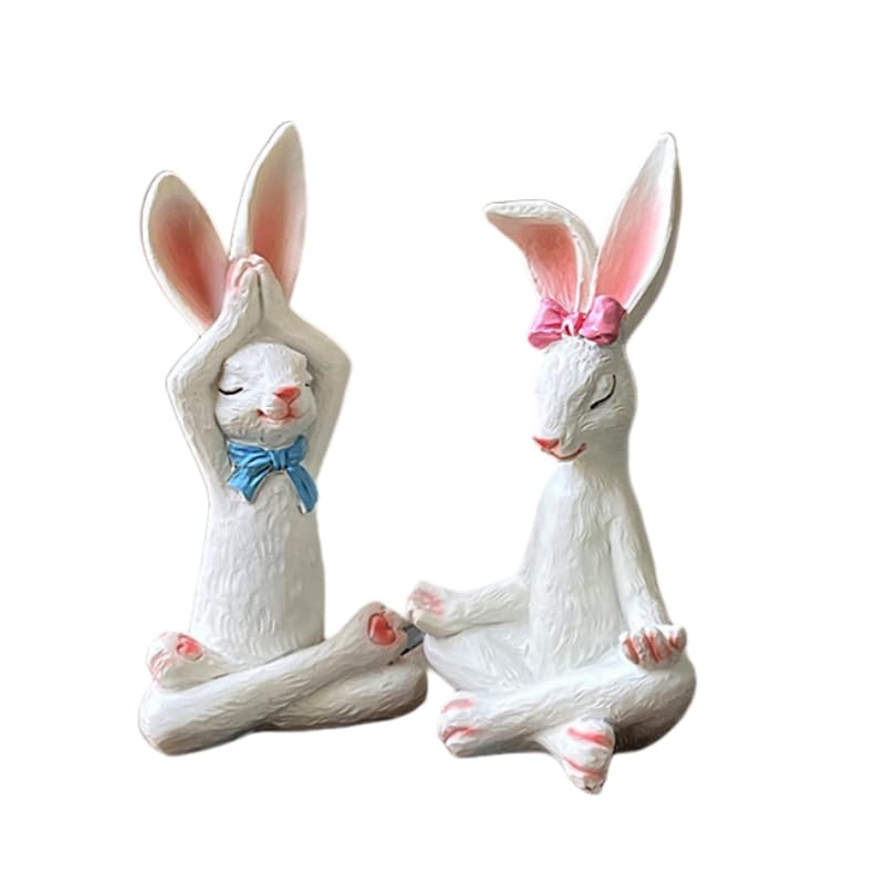 Décoration de jardin lapin de yoga pour sublimer votre pelouse et les abords de l'étang