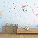 Mermaid Wall Decals Peel and Stick Sticker Girls Bedroom Decor and Stars&Bubbles-Galaxy Color