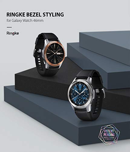 Ringke Bezel Styling for Galaxy Watch 46mm / Galaxy Gear S3 Frontier & Classic Bezel Ring Adhesive Cover Anti Scratch Stainless Steel Protection [Stainless] for Galaxy Watch Accessory GW-46-15 - Thumbnail 2