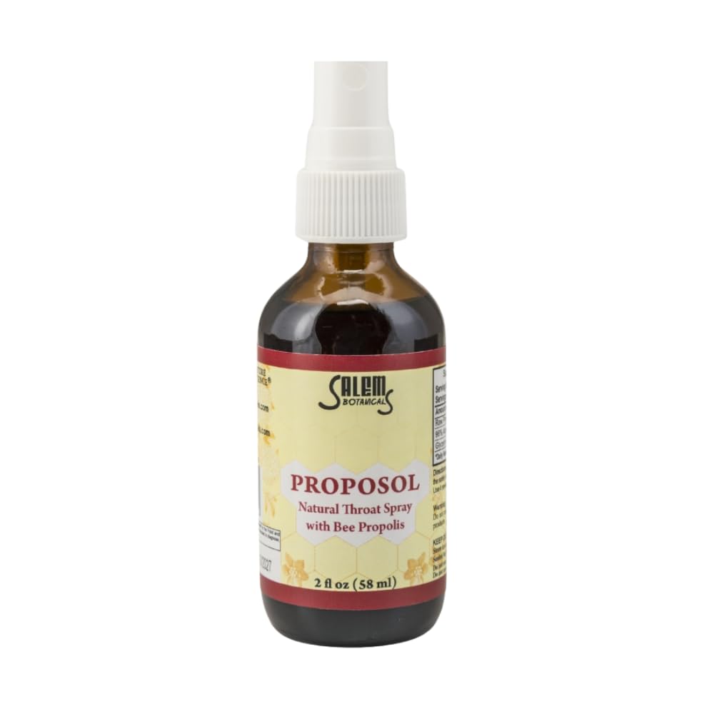 Salem Botanicals Proposol Natural Throat Spray with Bee Propolis - 2 fl oz (58 mL) - Supports Oral & Throat Health, Daily Mouth Care Spray